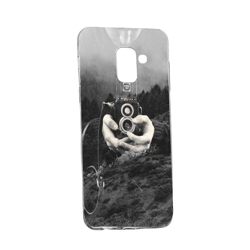 Husa Silicon, Transparent, Slim, Double Exposure, 13, Samsung Galaxy J6 2018