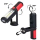 Lanterna LED & COB, reincarcabila USB, lampa exterioara, magnet pentru atasare pe metale, negru&rosu