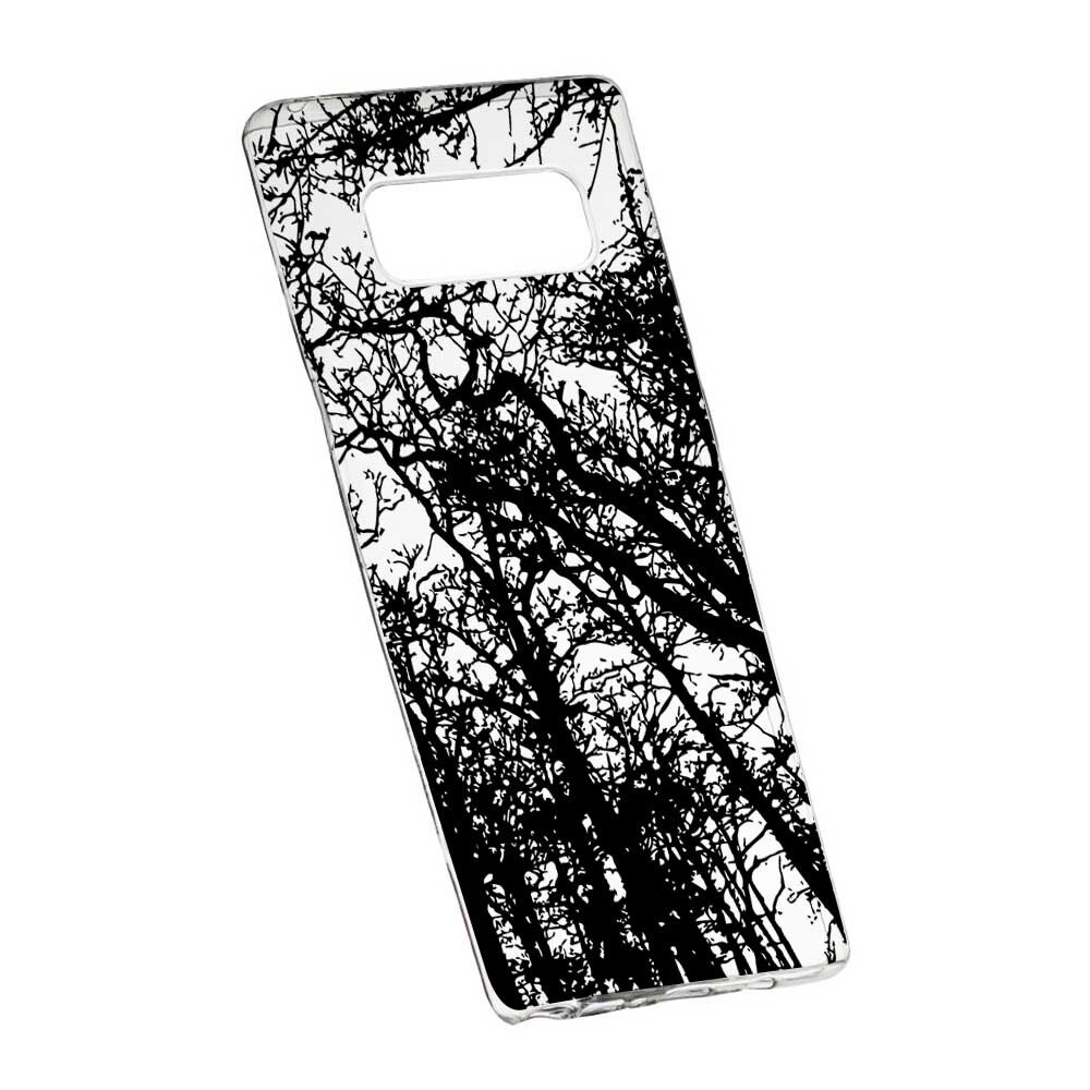 Husa Silicon, Transparent, Slim, Forest, 14, Samsung Galaxy Note 8