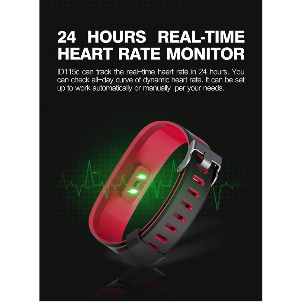 Смарт Фитнес гривна Smart Bracelet ID115 Plus C, Heart Rate monitor