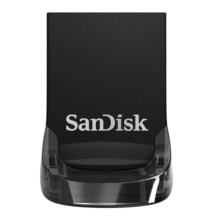 SanDisk Ultra Fit USB meghajtó, 256 GB, USB 3.1, Fekete