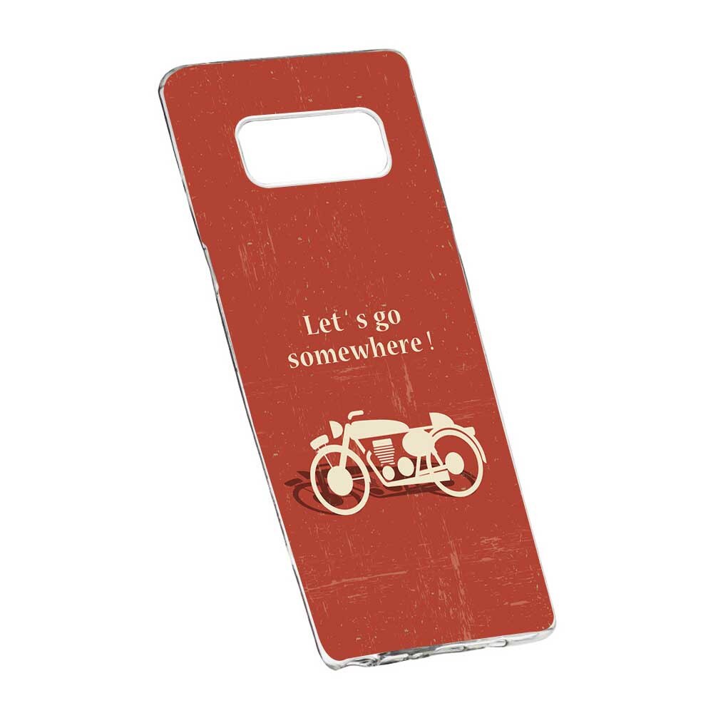 Husa Silicon, Transparent, Slim, Old School, 16, Samsung Galaxy Note 8