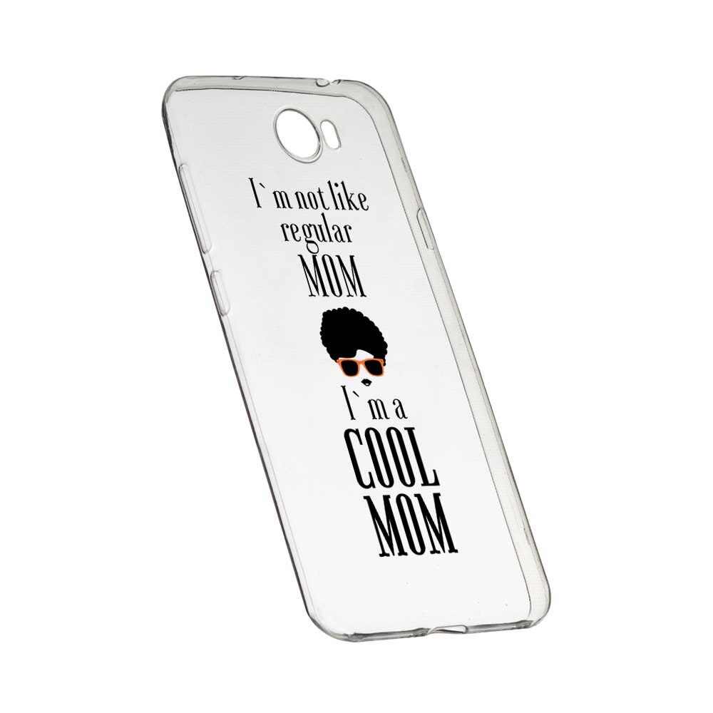 Husa Silicon, Transparent, Slim, Cool Mom, 19 , Huawei Y7 / Enjoy 7 Plus / Nova Lite Plus 2017