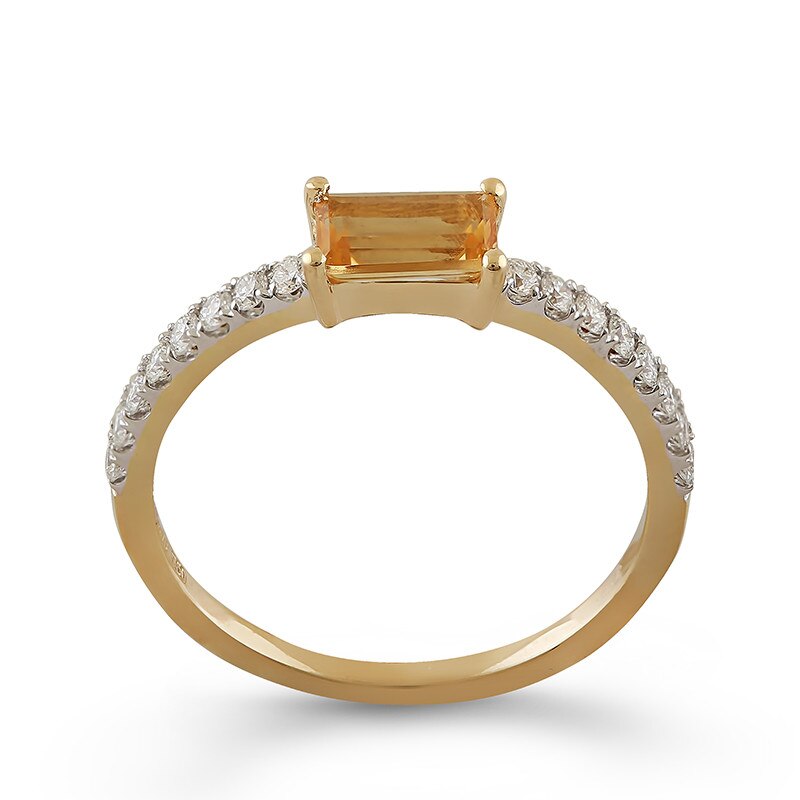 Inel Deruvo Aur 18k Diamante, Citrin, 54 RAJR28223F-CTDY