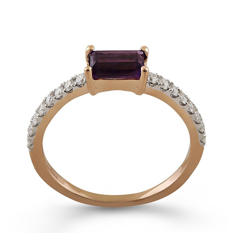 Inel Deruvo Aur 18k Diamante, Ametist, 52 RAJR28223E-AMDR