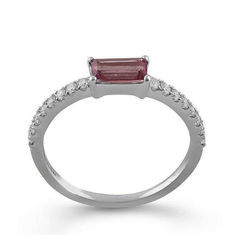 Inel Deruvo Aur 18k Diamante, Rodolit, 51 RAJR28223-RHLDW