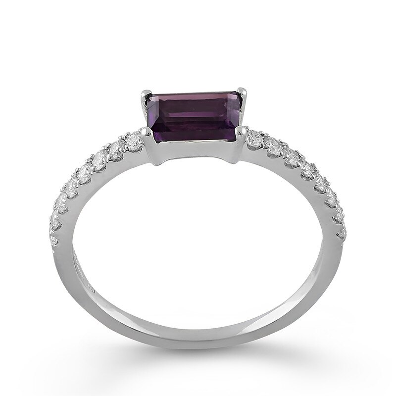 Inel Deruvo Aur 18k Diamante, Ametist, 53 RAJR28223E-AMDW