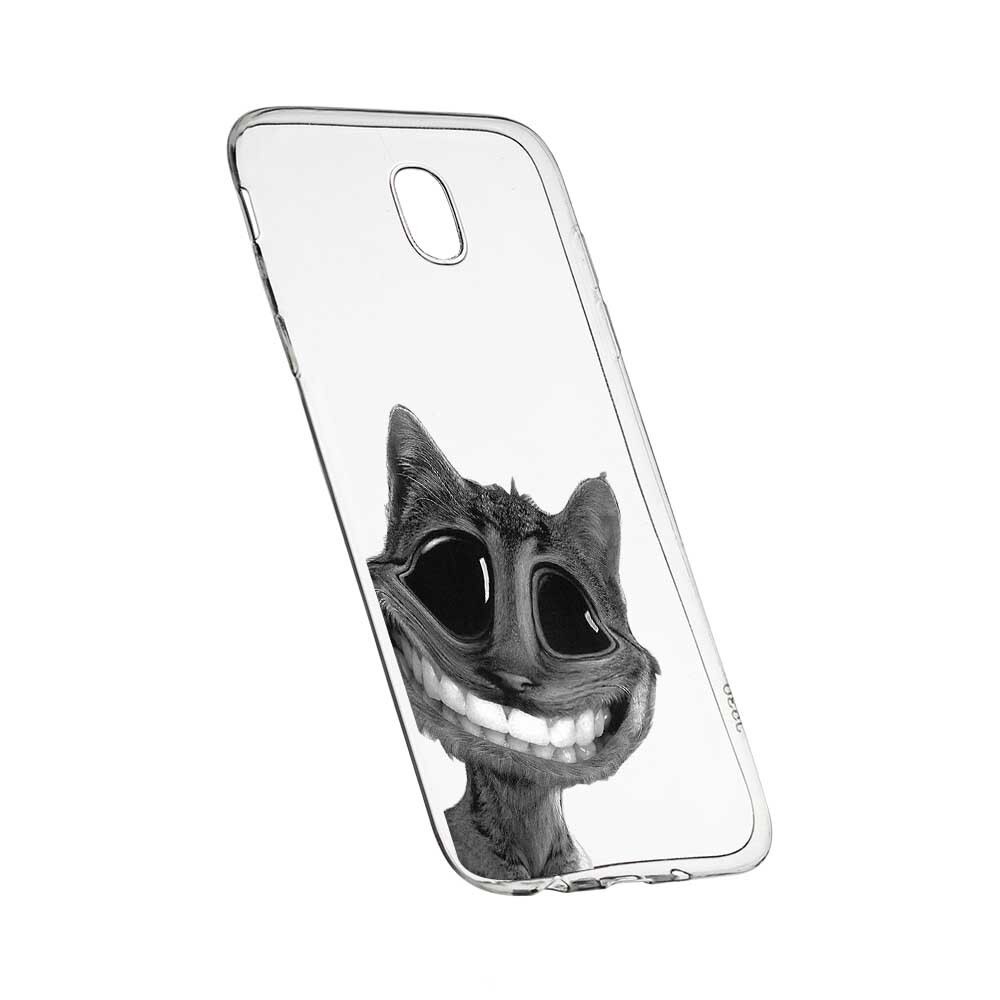 Husa Silicon, Transparent, Slim, Crazy Cat, 20 , HTC U Play