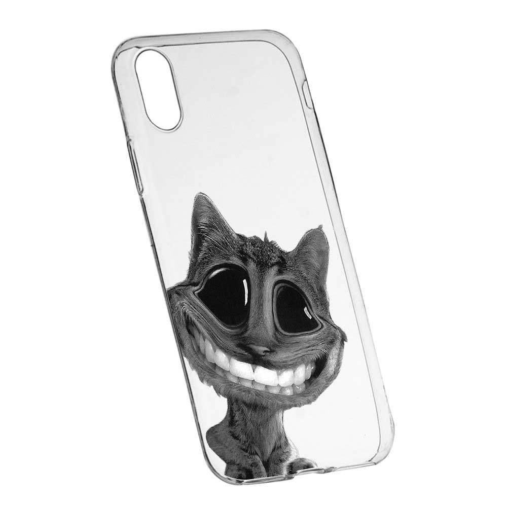 Husa Silicon, Transparent, Slim, Crazy Cat, 20 , Sony XA1