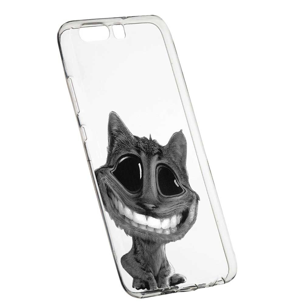 Husa Silicon, Transparent, Slim, Crazy Cat, 20 , Huawei Nova 2S