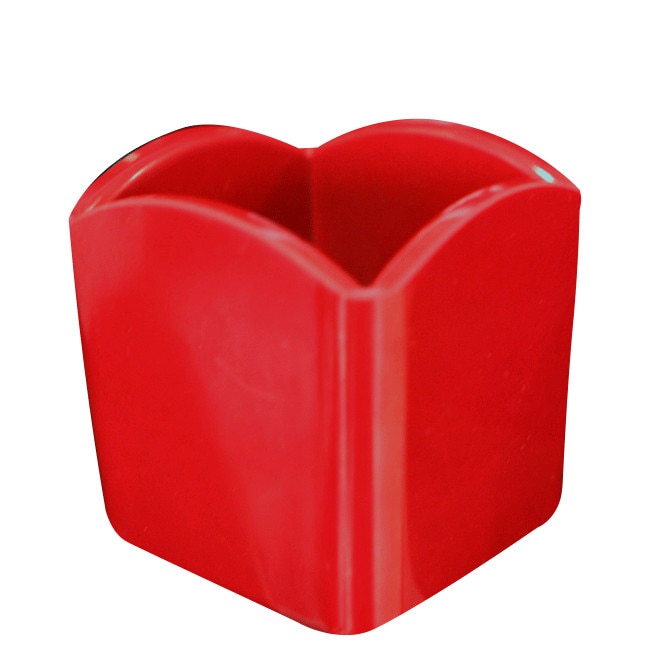 Suport patrat melamina RAKI pliculete zahar 6,5x6,5x6,5cm rosu