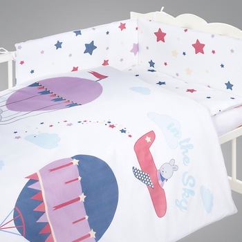 Set lenjerii de pat 3 piese - Balloons - Klups Set lenjerii de pat 3 piese - Balloons - Klups