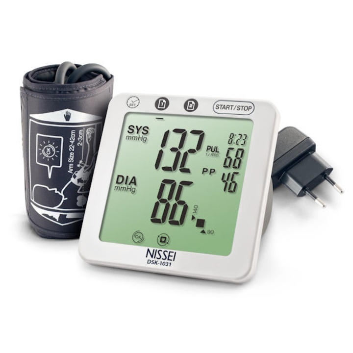 NISSEI DSK-1031a Automata felkaros vérnyomásmérő hálózati adapterrel