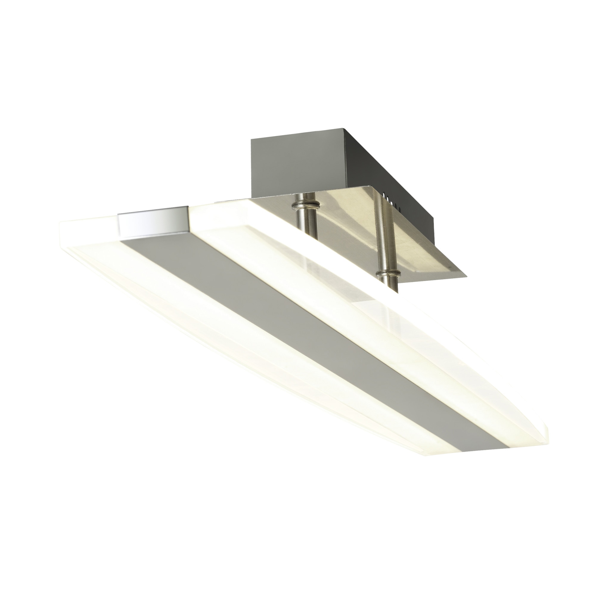 Plafoniera moderna cromata Airon cu dispersor masiv din acryl, cu surse LED incluse, cu lumina calda 3200K, 1200 lm, 780201, Esto Lighting Austria