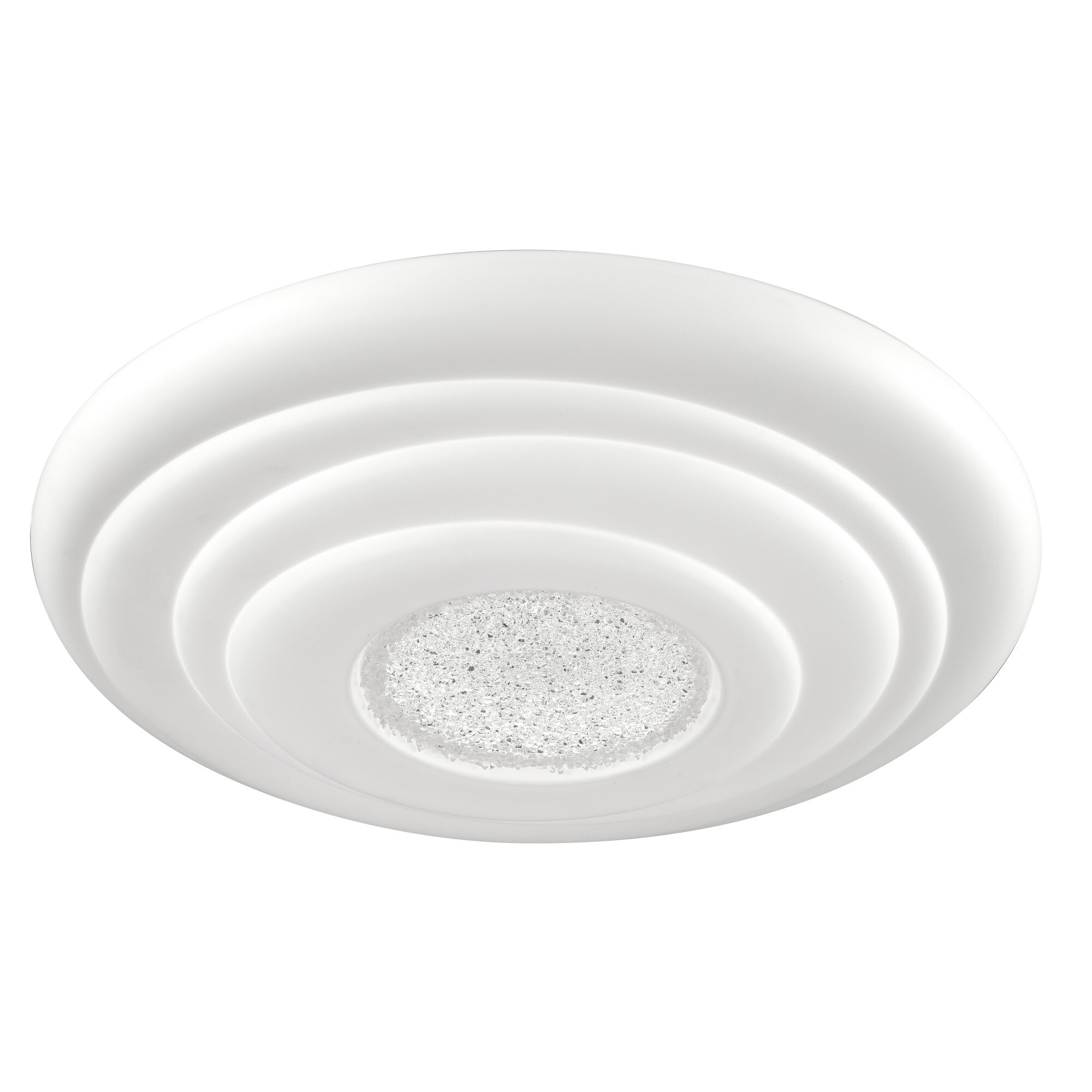 Plafoniera moderna Lotus cu efect de cristal, cu surse LED incluse, cu lumina interschimbabila (alb cald-alb rece/3000K-4500K-6000K) in trei trepte de iluminare, 2880 lm, 746052, Esto Lighting Austria