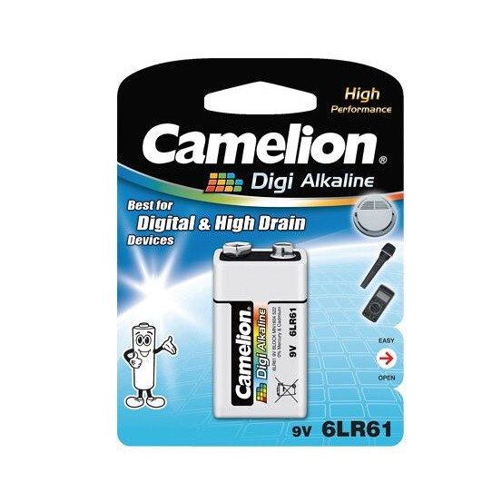 Baterii Camelion Digi Alkaline 9V 6LF22 1 bucata / set