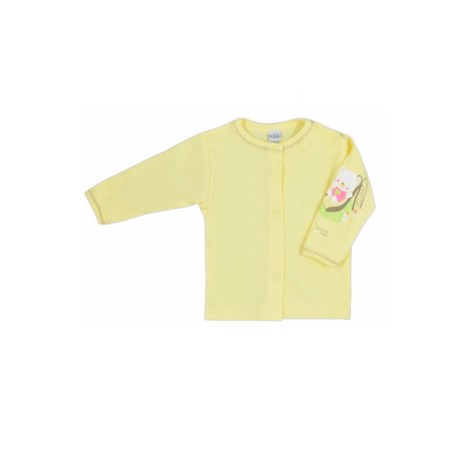 Bluza cu maneca lunga pentru fete Zabaw Koala 3603-GA, Galben , 74 cm