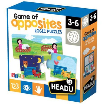 Puzzle Headu S.T.E.M. - Jocul lucrurilor opuse, 32 piese Puzzle Headu S.T.E.M. - Jocul lucrurilor opuse, 32 piese
