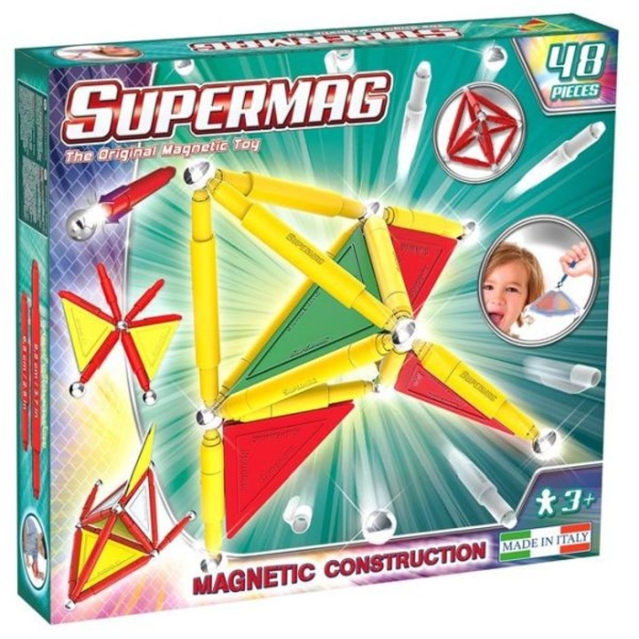 Комплект магнитен конструктор Supermag, Primary, 48 части