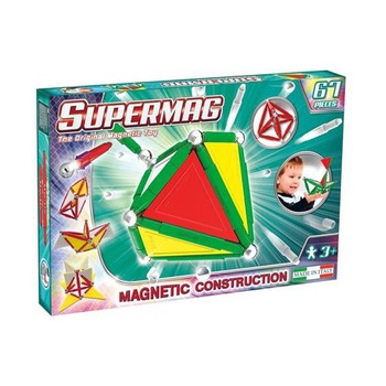 Set de constructie magnetic Supermag, Primary, 67 piese Set de constructie magnetic Supermag, Primary, 67 piese