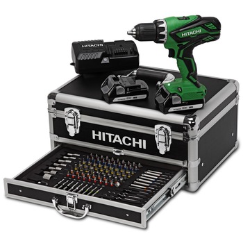 Masina de gaurit si insurubat Hitachi DS18DJLWK, 18V cu 100 accesorii Masina de gaurit si insurubat Hitachi DS18DJLWK, 18V cu 100 accesorii
