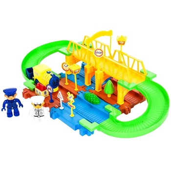 Centru de activitati si Puzzle cu Trenulet Aventura Urbana , Model interactiv cu diverse accesorii pentru o distractie garantata , Multicolor , 21 piese Centru de activitati si Puzzle cu Trenulet Aventura Urbana , Model interactiv cu diverse accesorii pentru o distractie garantata , Multicolor , 21 piese