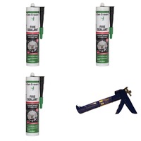 pachet 3 bucati etansant den braven fire sealant negru rezistent la temperatura 280 ml  pistol silicon din metal albastru imagen 50_0_
0