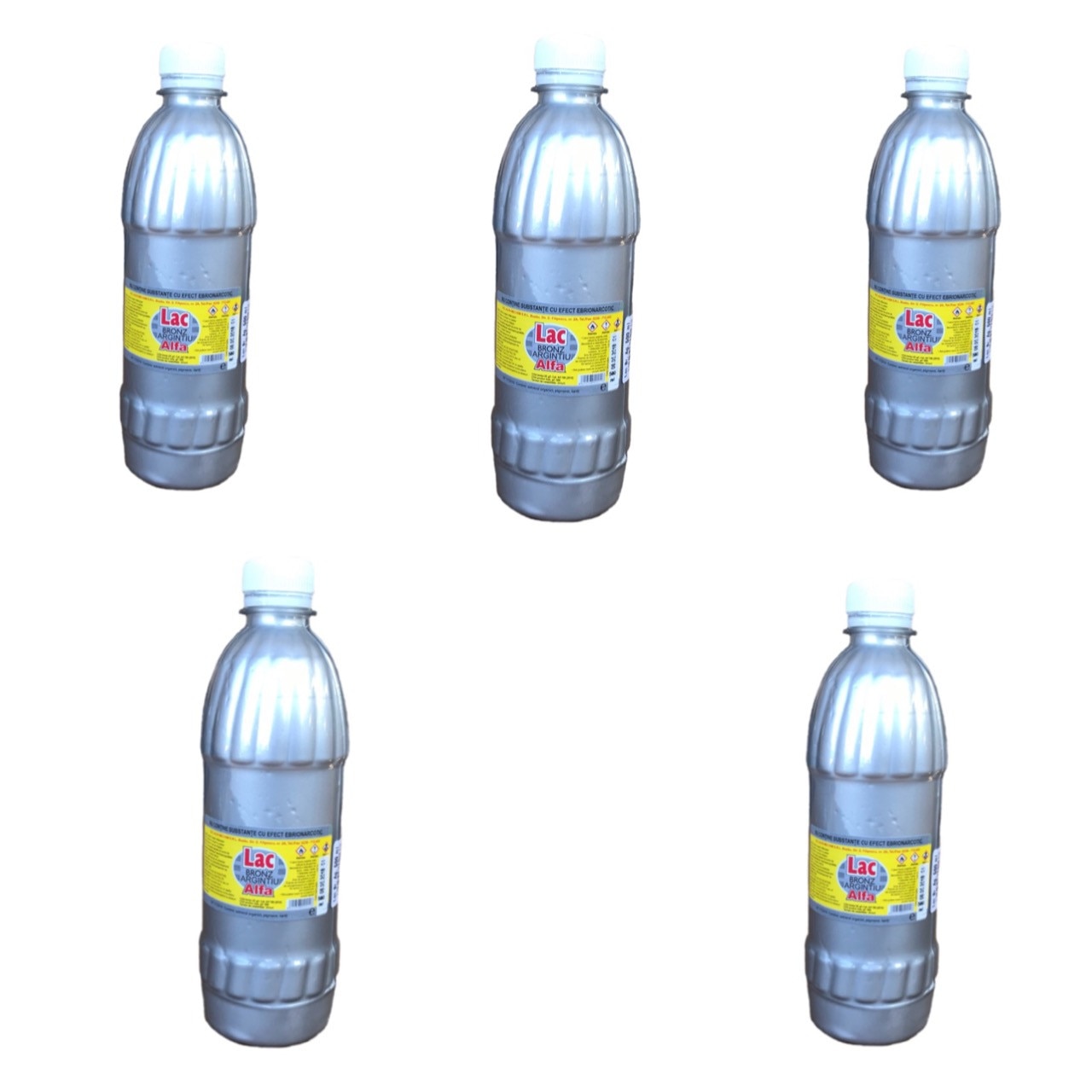 Pachet 5 bucati Lac bronz argintiu 500ml