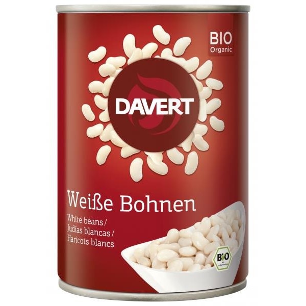 Fasole Alba Bio Conserva 400gr Davert