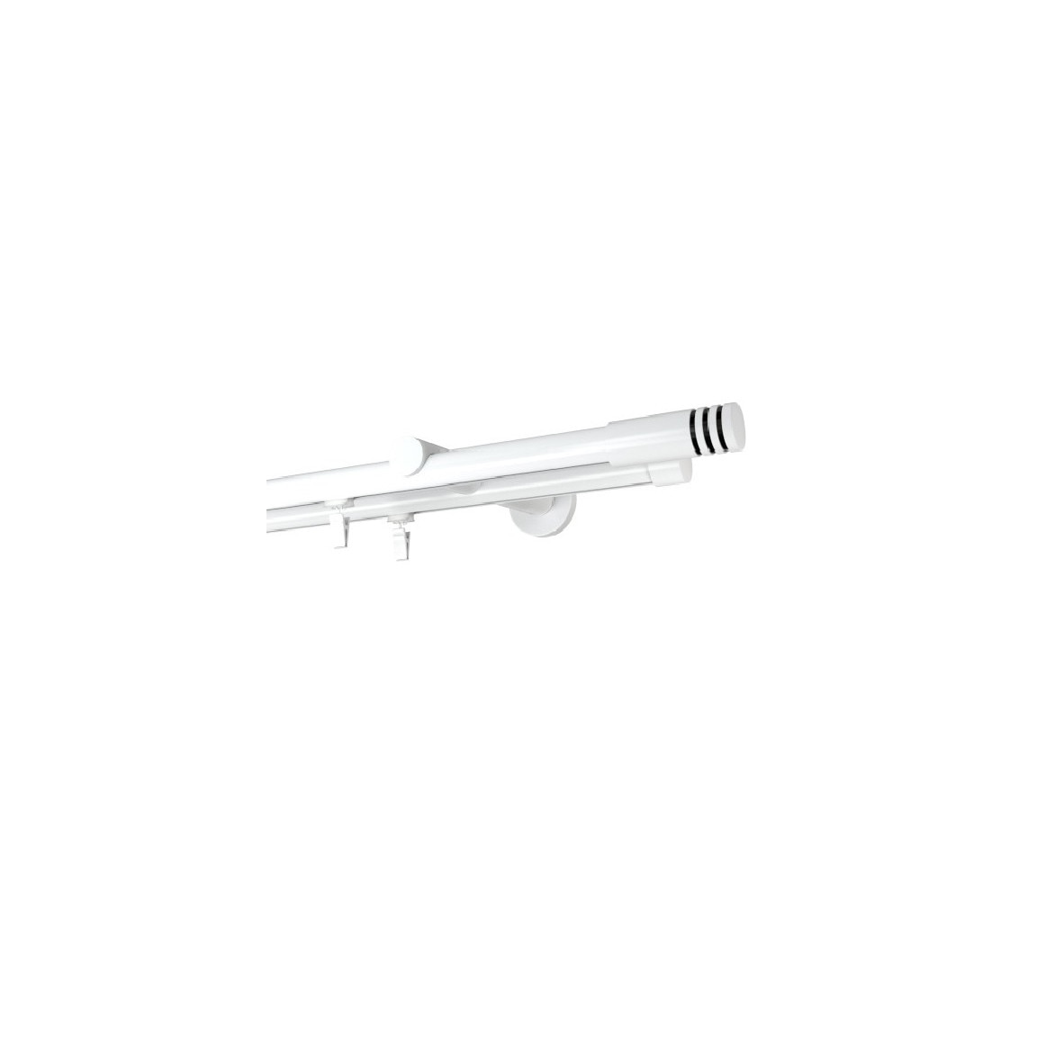 Galerie dubla Modulo,teava profil, grosime 19mm, alb lucios, 300 cm