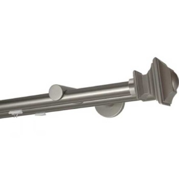 Galerie dubla Verdi, teava profil, grosime 19mm, crom mat, 160 cm Galerie dubla Verdi, teava profil, grosime 19mm, crom mat, 160 cm