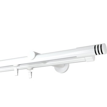 Galerie dubla Modulo,teava profil, grosime 19mm, alb lucios, 240 cm Galerie dubla Modulo,teava profil, grosime 19mm, alb lucios, 240 cm