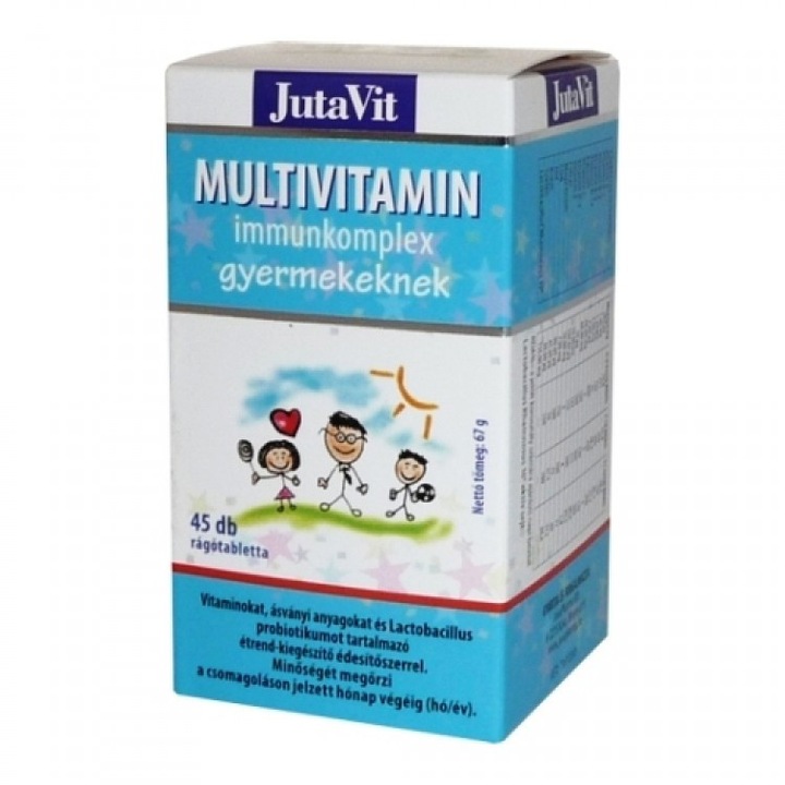 Multivitamina Imunocomplex copii, Jutavit, 45 comprimate