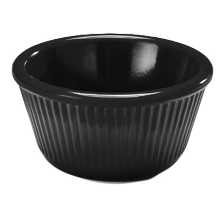 Bol RAKI ramekin melamina 7x7x3,5cm negru