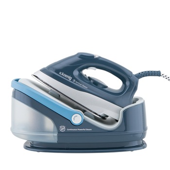 Statie de calcat H.Koenig, V5i, 3,5 bari, putere mare 2400 W, debit abur 90g/ min, rezervor 1,7 l reincarcabil in timpul utilizarii, talpa ceramica, utilizare verticala pentru calcarea perdelelor sau hainelor direct pe umeras, compact Statie de calcat H.Koenig, V5i, 3,5 bari, putere mare 2400 W, debit abur 90g/ min, rezervor 1,7 l reincarcabil in timpul utilizarii, talpa ceramica, utilizare verticala pentru calcarea perdelelor sau hainelor direct pe umeras, compact