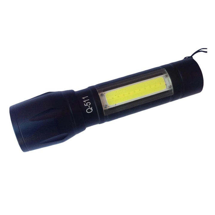 Мини фенерче Q-511, 10 x LED, USB зареждане, 3 степени на светене