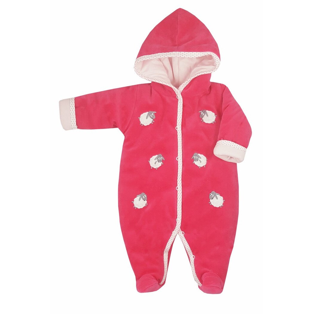 Salopeta cu maneca lunga pentru bebelusi Koala Owieczki 3515-RO, Rosu, 74