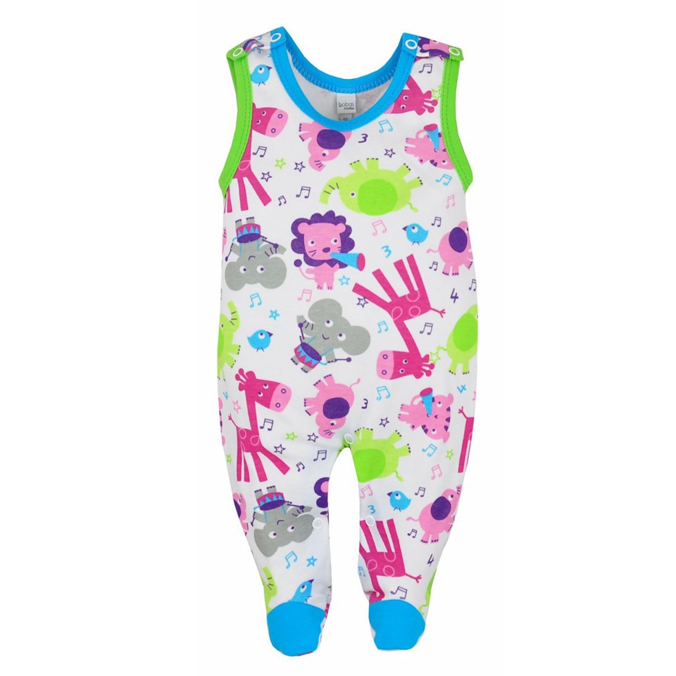 Salopeta fara maneci pentru bebelusi Koala Zoo 3169-A, Multicolor, 80