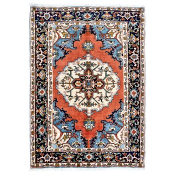 Covor Bucuresti,Heris,Lucrat manual din Lana,Rosu-Bej-Bleu,Design Geometric,210X155 Covor Bucuresti,Heris,Lucrat manual din Lana,Rosu-Bej-Bleu,Design Geometric,210X155