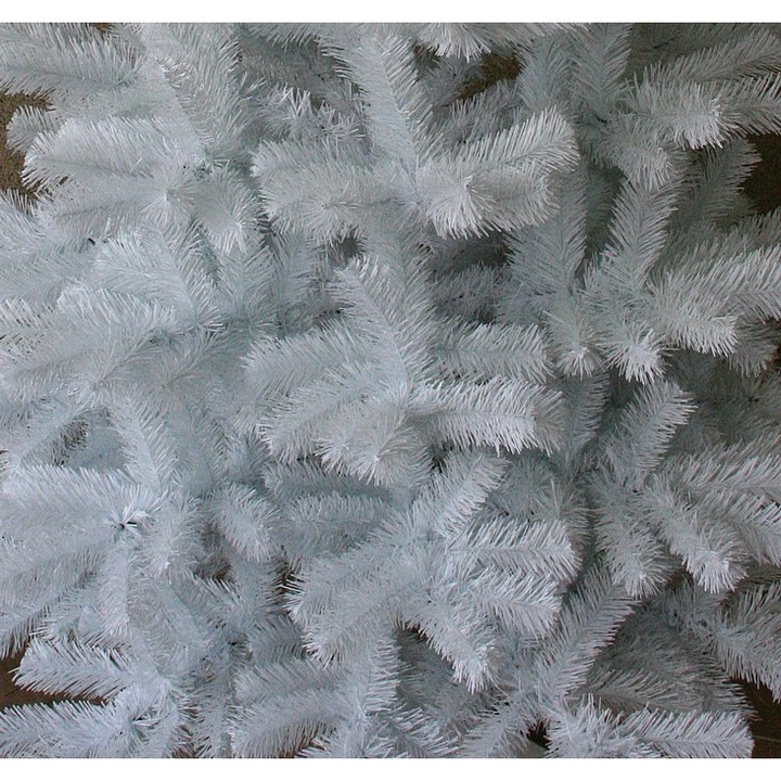 Brad de craciun artificial WinterLand, alb alpin inghetat 180cm si suport
