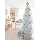 Brad de craciun artificial WinterLand, alb alpin inghetat 180cm si suport