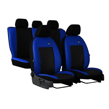 Set huse auto Pok-Ter din piele ecologica, Negru/Albastru Set huse auto Pok-Ter din piele ecologica, Negru/Albastru