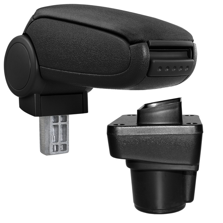 Cotiera auto, pro.tec, pentru Ford Ka, textil, negru, cu compartiment depozitare