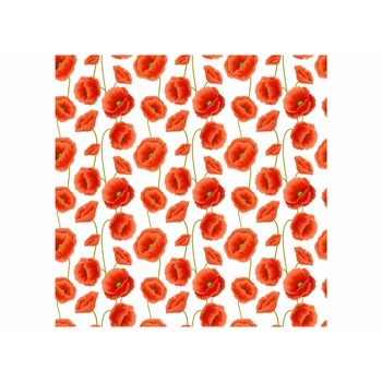 Folie decorativa pentru geam autoadeziva flori de mac, 10 m x 1 m Folie decorativa pentru geam autoadeziva flori de mac, 10 m x 1 m