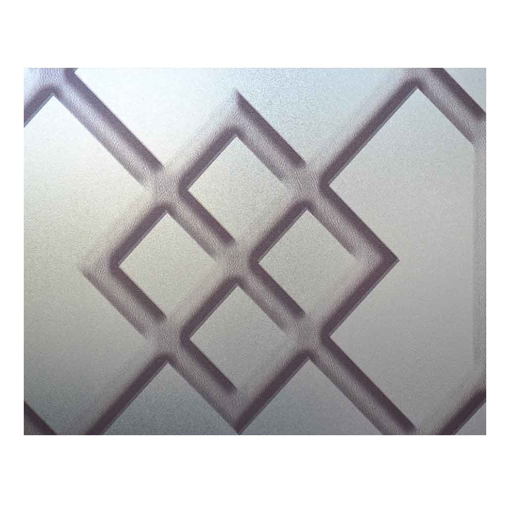 Folie decorativa pentru geam autoadeziva vitraliu hexagoane cafeniu, 5 m x 0.9 m