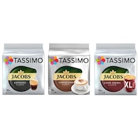 Set 3 x Capsule cafea, Jacobs Tassimo mixed pack, 40 bauturi, 48 capsule