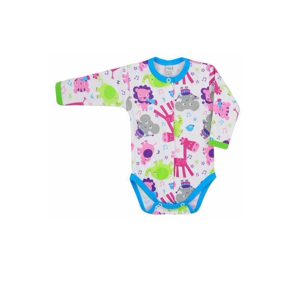 Body cu maneca lunga pentru bebelusi Koala Zoo 3186-A1, Multicolor
