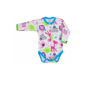 Body cu maneca lunga pentru bebelusi Koala Zoo 3186-A1, Multicolor Body cu maneca lunga pentru bebelusi Koala Zoo 3186-A1, Multicolor