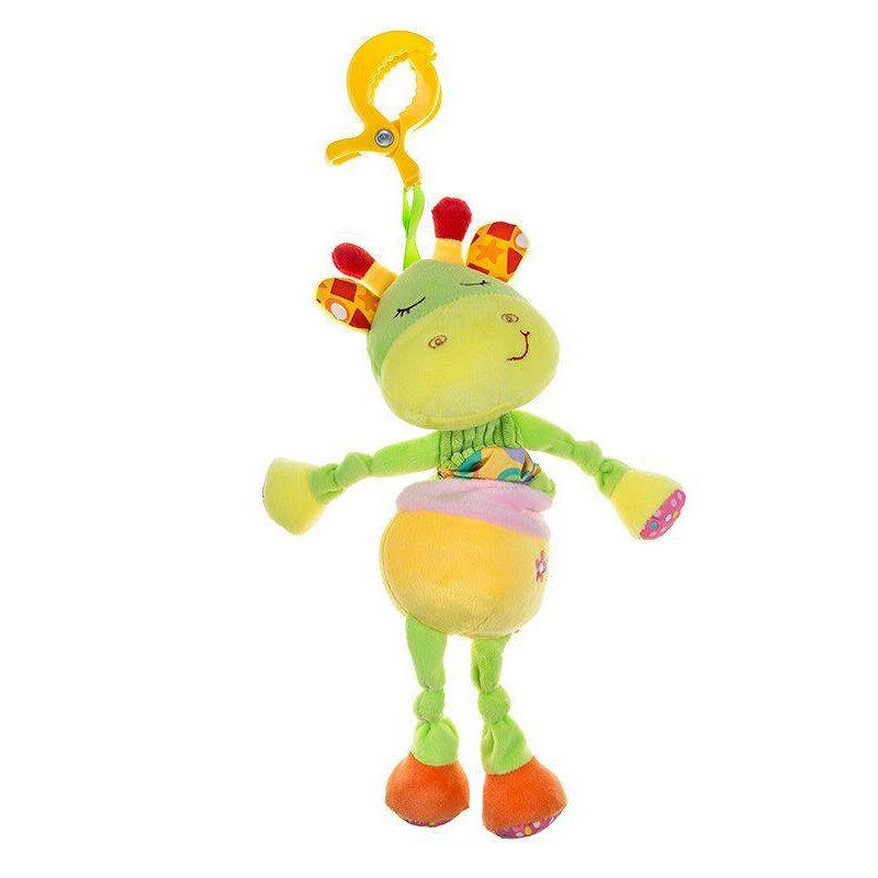 Jucarie copii din plus Akuku cu clips GIRAFFE A0389