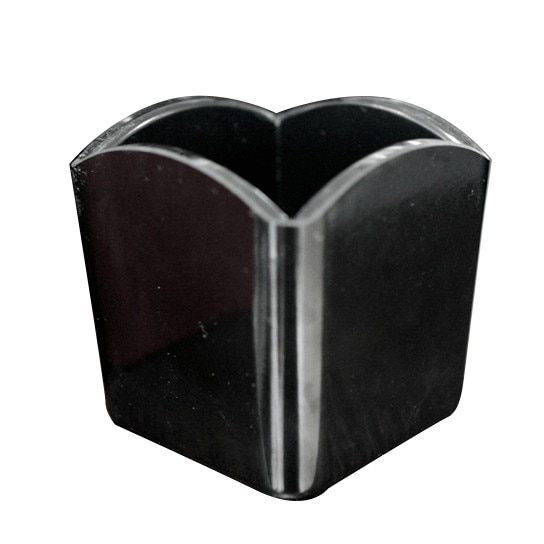 Suport patrat melamina RAKI pliculete zahar 6,5x6,5x6,5cm negru